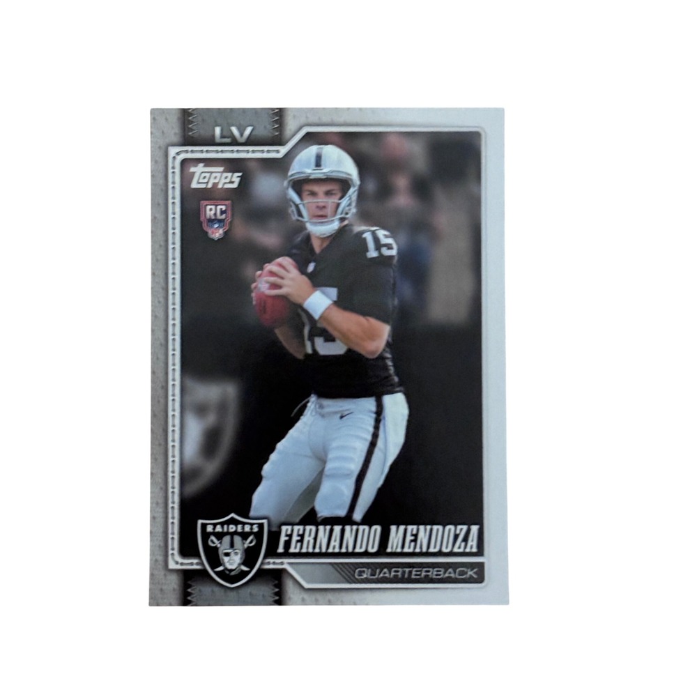 Topps Fernando Mendoza Rookie Card 2026 Las Vegas Raiders #301 QB NFL RC Vintage